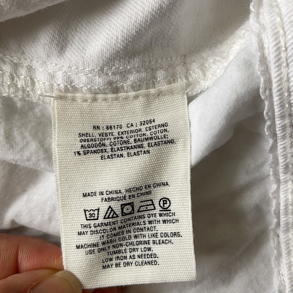 Pilcro and the Letterpress by Anthropologie White Eyelet Denim Jacket Size XS - Picture 10 of 12